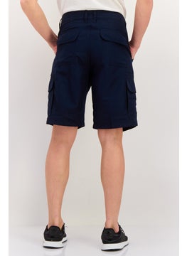 Burnside Men Solid Cargo Shorts, Navy  - Image 4