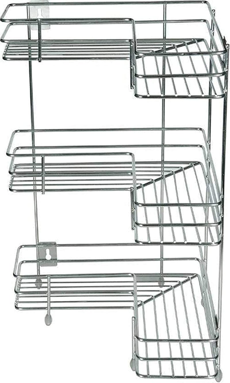 ASHLAS Stainless Steel Kitchen Trolley Fruits Vegetable Trolley Container Basket Organizer Holder Stand for Kitchen Multipurpose Kitchen Trolley with Wheel 3 L Corner - Image 4