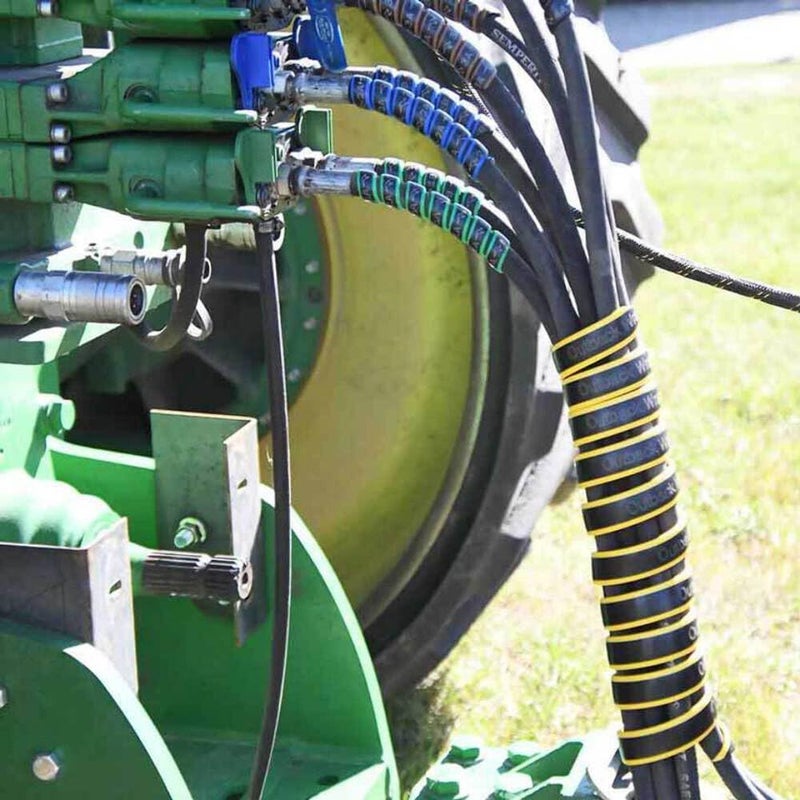 Outback Wrap Store -Hose Markers Hydraulic Hose Management Protector and Tagging Wraps for Farming and Agriculture Equipment, Tractors, Harvesters, Planters and Sprayers 2-Pair Green/Blue (Remotes 1-2) 18mm - Image 2