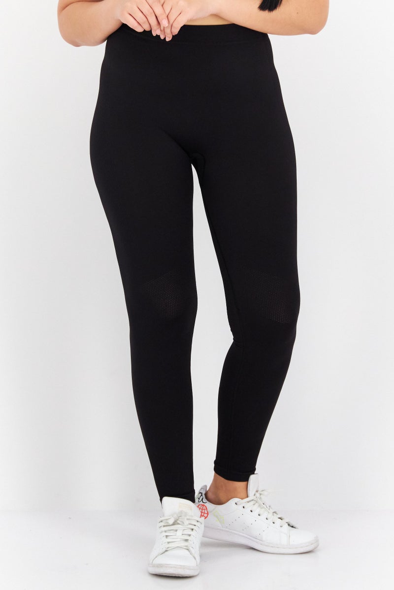 Weekday Women Pull On Solid Tights, Black - Image 1