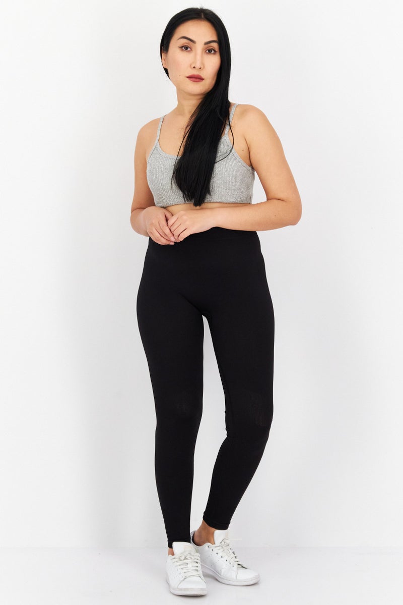 Weekday Women Pull On Solid Tights, Black - Image 3