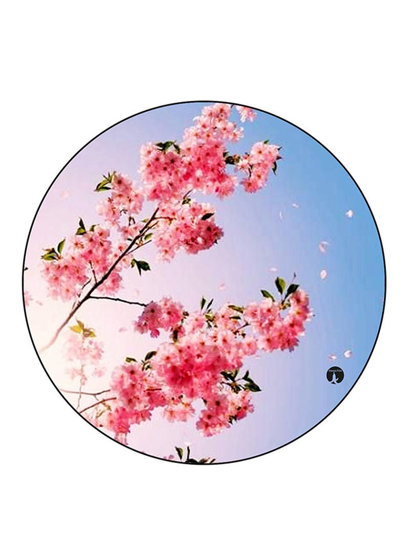 RKN Flowers Printed Mouse Pad  Round  Multicolour