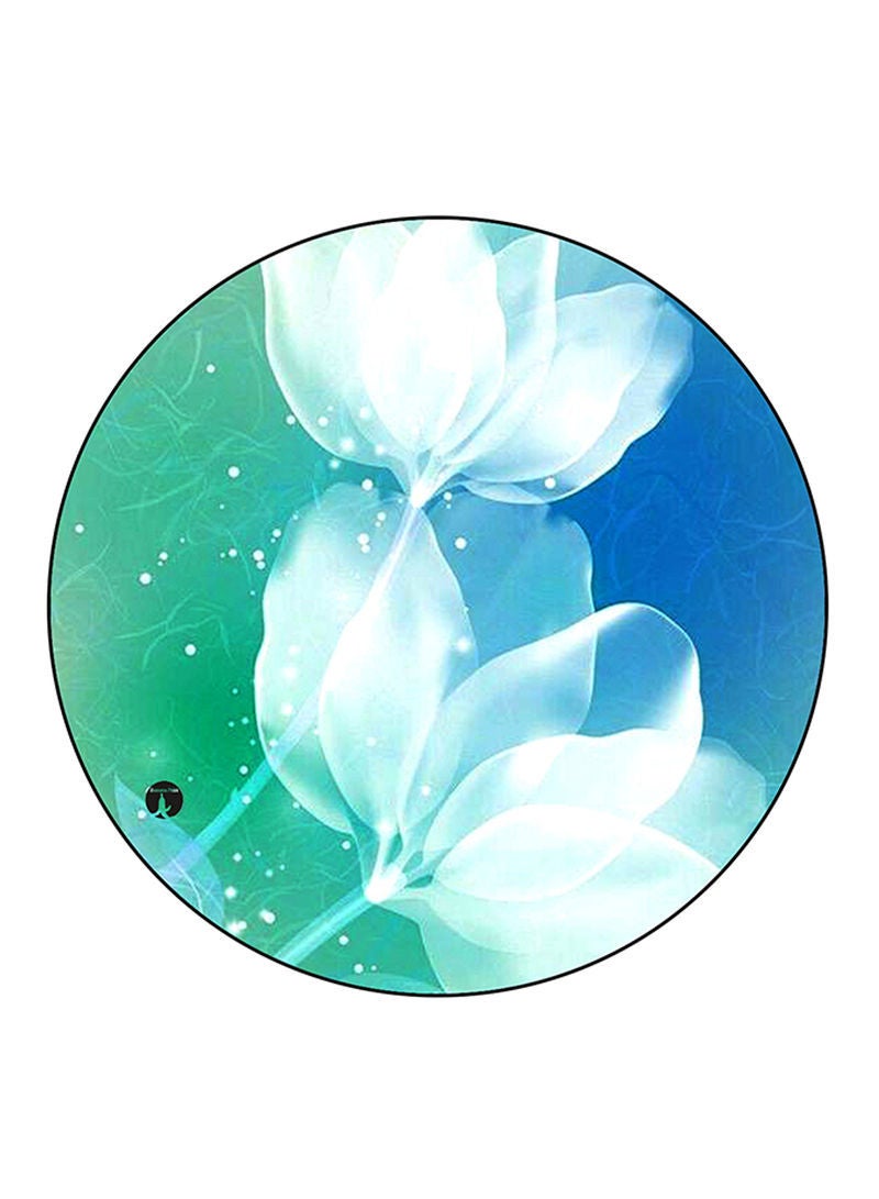 RKN Flowers Printed Fridge Magnet  Round  Multicolour - Image 2