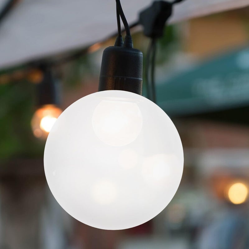 Frosted Glass Lamp Shade Round Globe Replacement Screw Base For Pendant Table Lights - Image 5