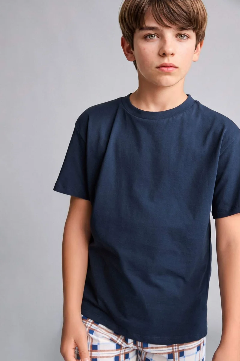 Defacto Boy Regular Fit Patterned 2 Piece Pajama Set