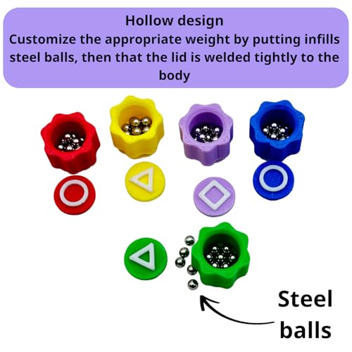 PETBSNVB 2 Packs 5pcs Real Weighted Gonggi with Steel Beads The Lid and Body are Seamlessly Welded Jackstones Gonggi Stones Traditional Korean Game for Party Great Gift for Children - Image 5