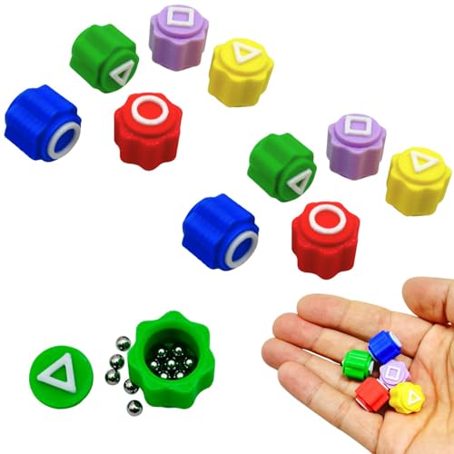 PETBSNVB 2 Packs 5pcs Real Weighted Gonggi with Steel Beads The Lid and Body are Seamlessly Welded Jackstones Gonggi Stones Traditional Korean Game for Party Great Gift for Children - Image 1