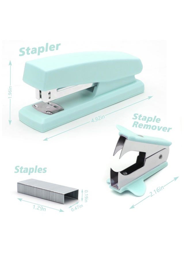 UPSIME Green Office Stapler, 25 Sheet Capacity with 2000 Staples and Staple Remover, Desktop Stapler,Green Office Supplies for Students and Office Clerks - Image 2