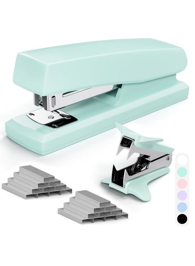 UPSIME Green Office Stapler, 25 Sheet Capacity with 2000 Staples and Staple Remover, Desktop Stapler,Green Office Supplies for Students and Office Clerks - Image 1