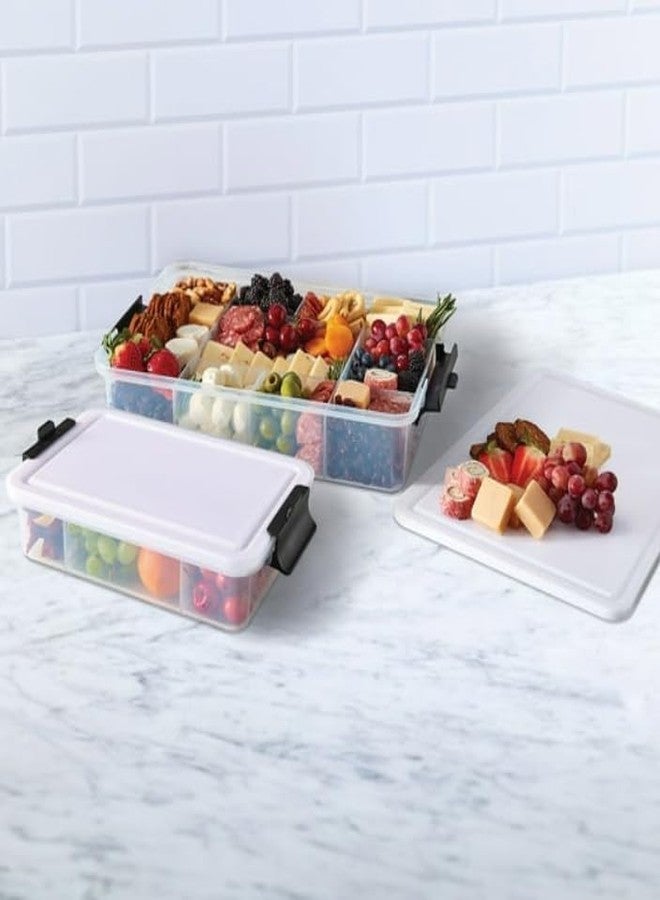 Sabatier Snacklebox 2-piece Set with Cutting Board Lids - Image 1