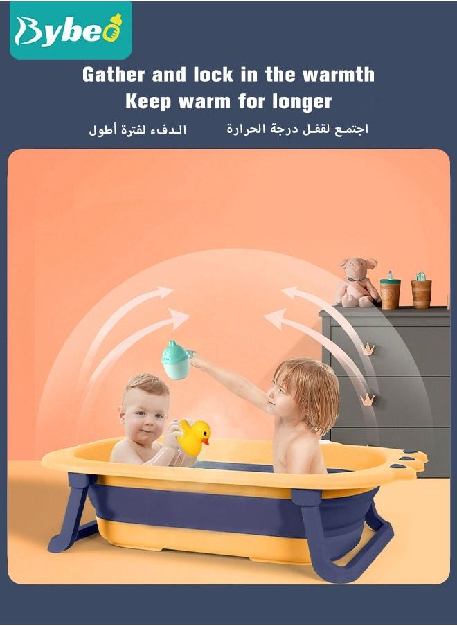 بيبو - 13 قطعة من حوض استحمام الأطفال المطوي الذي يتضمن، بما في ذلك حصيرة الحوض، وغطاء الاستحمام، وكوب غسيل الشعر والاستحمام، وأربعة لعبات بطة صغيرة، وخمس كرات مطاطية بتصميم المحيط. - Image 1