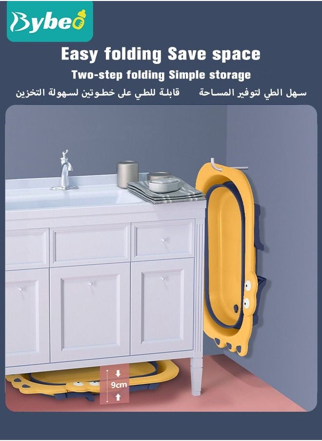 بيبو - 13 قطعة من حوض استحمام الأطفال المطوي الذي يتضمن، بما في ذلك حصيرة الحوض، وغطاء الاستحمام، وكوب غسيل الشعر والاستحمام، وأربعة لعبات بطة صغيرة، وخمس كرات مطاطية بتصميم المحيط. - Image 1