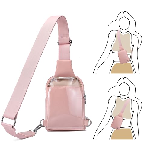 INICAT Sling Bag for Women Touchscreen Small Crossbody Cell Phone Purse Fanny Pack(Pink Small) - Image 5
