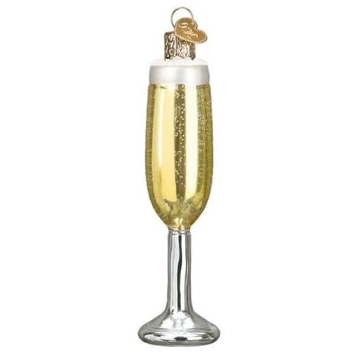 Old World Christmas Champagne Flute Glass Blown Ornament for Christmas Tree, Handcrafted Holiday Decoration, Adult Beverages Collection - Image 5