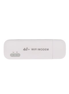 Portable 4G Router, 4G LTE USB Wifi Modem Smart Router with SIM Card Slot White Travel Mobile Wifi Hotspot Wireless Network Router Support 10 Devices for Mobile Phone Laptop