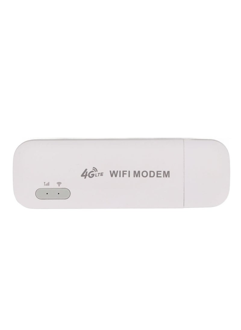Arabest - Portable 4G Router, 4G LTE USB Wifi Modem Smart Router with SIM Card Slot White Travel Mobile Wifi Hotspot Wireless Network Router Support 10 Devices for Mobile Phone Laptop - Image 1