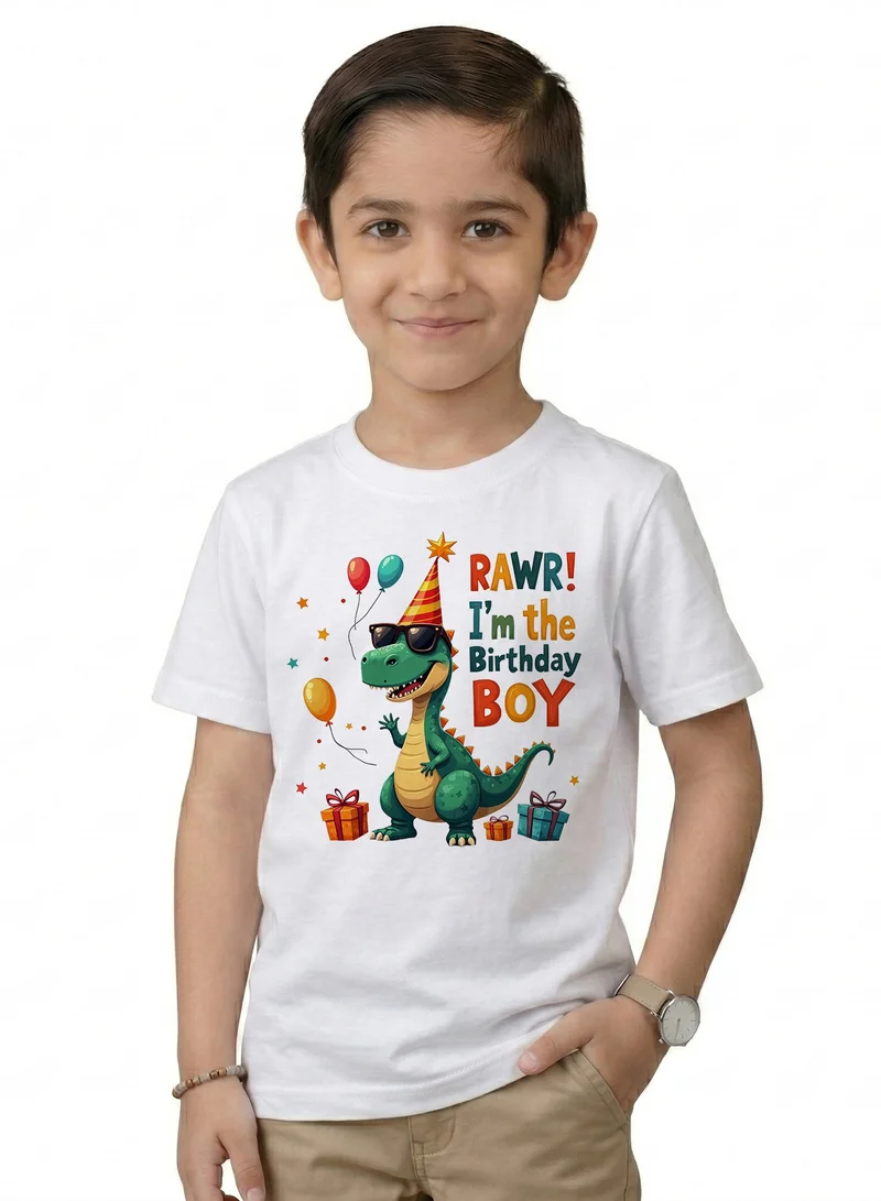 Funkaar Funkaar RAWR Birthday Boy Graphic Print T-shirt