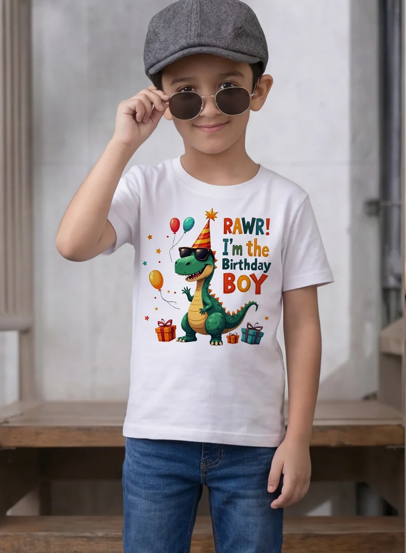 Funkaar Funkaar RAWR Birthday Boy Graphic Print T-shirt