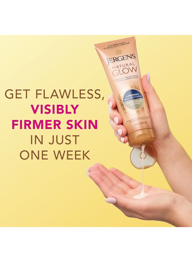 جرجنز لوشن التسمير الذاتي بلمعة طبيعية يشد البشرة من جيرجينز، مناسب للبشرة الفاتحة إلى المتوسطة، لوشن مقاوم للسيلوليت للحصول على مظهر طبيعي مسمّر بدون التعرض لأشعة الشمس، 209.7 جرام - Image 5