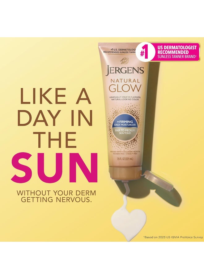 جرجنز لوشن التسمير الذاتي بلمعة طبيعية يشد البشرة من جيرجينز، مناسب للبشرة الفاتحة إلى المتوسطة، لوشن مقاوم للسيلوليت للحصول على مظهر طبيعي مسمّر بدون التعرض لأشعة الشمس، 209.7 جرام - Image 4