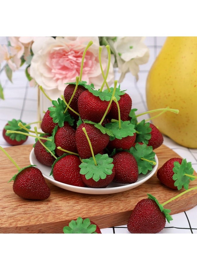 Gresorth Gresorth 20pcs Artificial Lifelike Simulation Big Strawberry Fake Fruit Home Kitchen Decor Photo Props  - Image 3