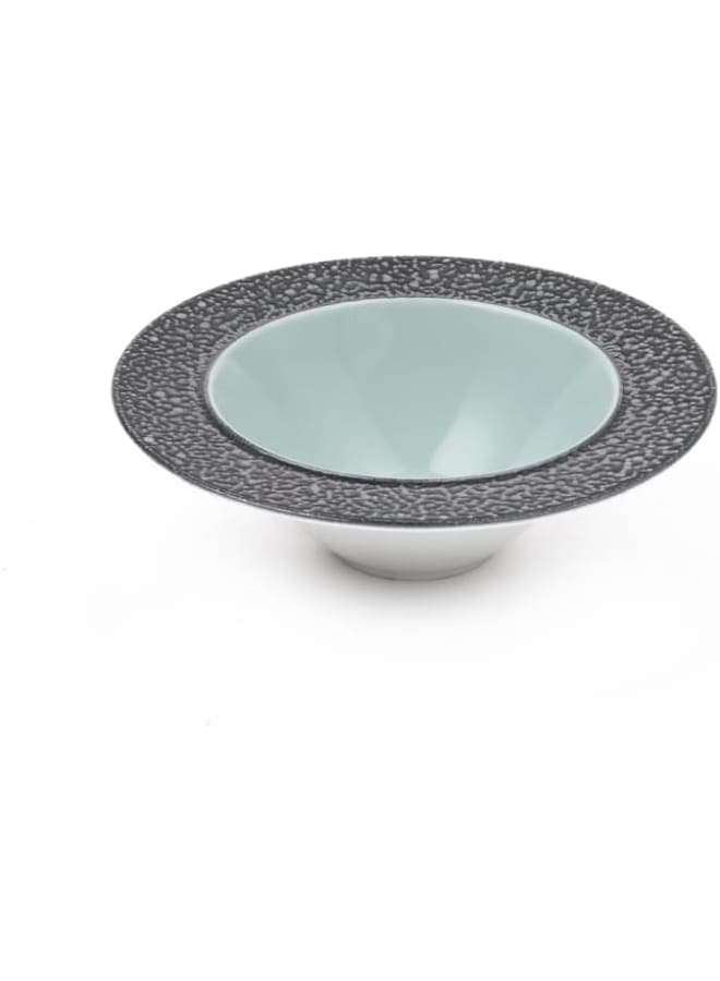 Rosa By Fathy Mahmoud Galaxy Soup Bowl, Deep Ocean Premium porcelain 12cm
