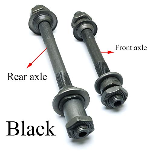 Pro Bamboo Kitchen 1 Pair Durable Steel Axles Black Hollow Hub Shaft Front and Rear Axle Kit MTB Quick Release Bicycle Hub 108mm, 145mm for Mountain MTB Bike - Image 3