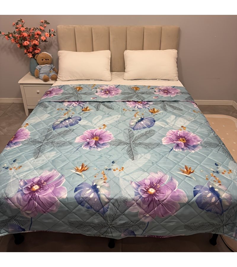 1PC Ditsy Flower Floral Pattern Summer Comforter Cool Thin All Season Duvet Soft Breathable Moisture Wicking Fabric For Hot Summer Bedroom Guest Room Sofa Large Single Double 39.37 X 59.06 Inches - Image 4