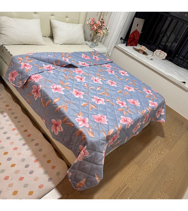 1PC Ditsy Flower Floral Pattern Summer Comforter Cool Thin All Season Duvet Soft Breathable Moisture Wicking Fabric For Hot Summer Bedroom Guest Room Sofa Large Single Double 39.37 X 59.06 Inches - Image 2