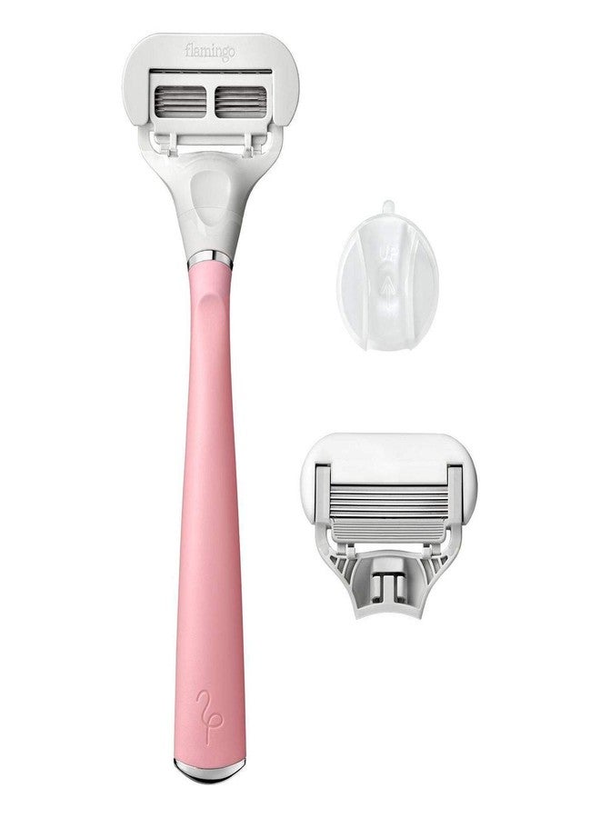 Flamingo Womens 5-blade Razor with Replacement Blade Cartridge - Desert Rose - Image 2