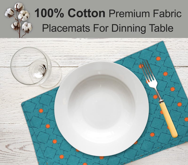 Ruvanti Ruvanti Placemats 100% Cotton 13x19 Inch  Dining Table Placemats Set of 6  Modern Place Mats for Dining Table Decor  Kitchen & Table Linens  Coffee Mat for Christmas Dinners - Combo  - Image 2