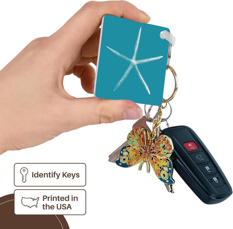 3dRose Coastal Decor Gift Set  Mug Keychain Coaster  Teal Starfish Design  Perfect for Beach Lovers Housewarming or Birthdays - Image 5