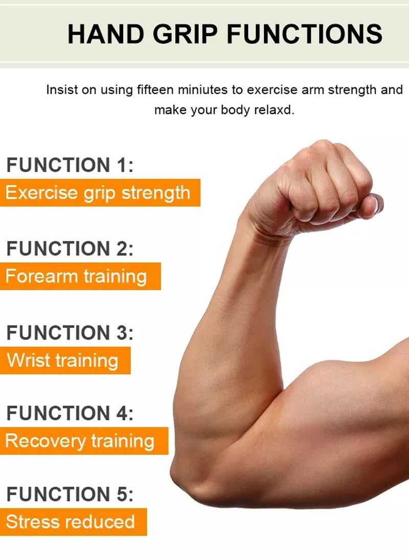 QUTOOB Heavy Duty Hand Grip Strengthener With Adjustable Resistance From 10 to 100KG and Counter, Wrist and Forearm Hand Exerciser, Hand Gripper, Strength Trainer for Muscle Building And Rehabilitation  - Image 4