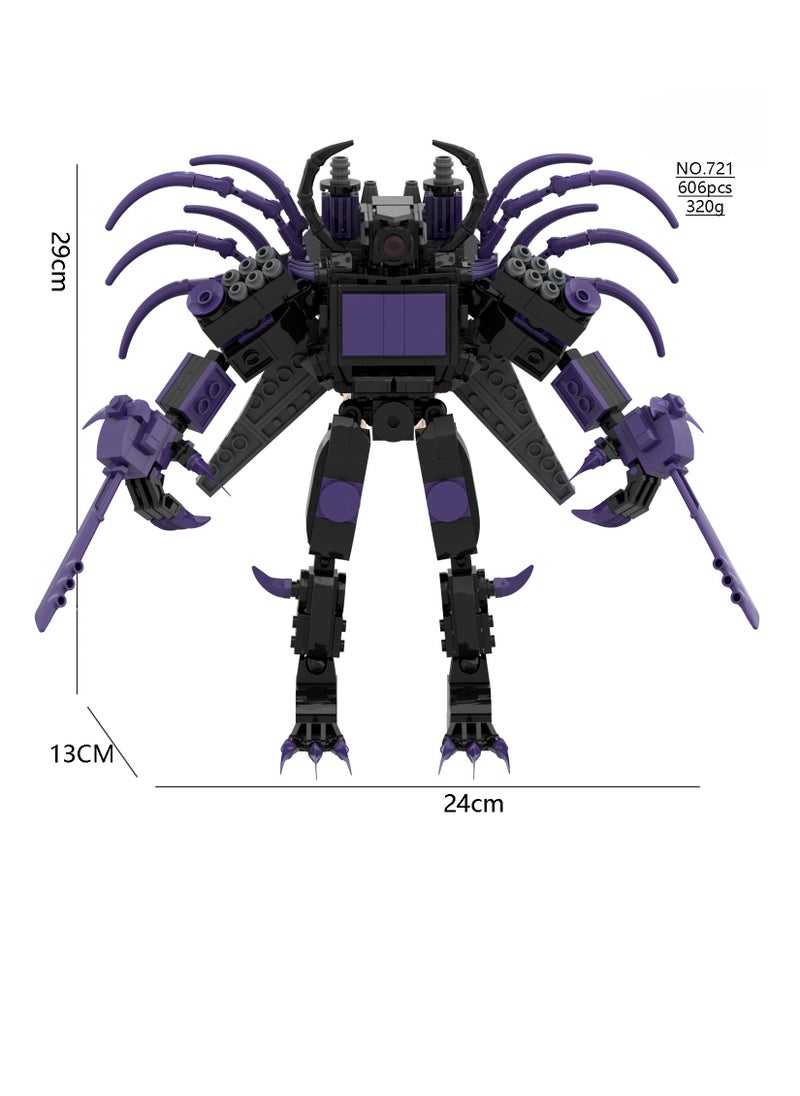 General Skibidi Toilet Man Toy Building Blocks 606Pcs Newly Upgraded Titan Toy Ideas Toys Battle Horror Game Model Ideas Toys Gifts for Adult & Kids  - Image 1