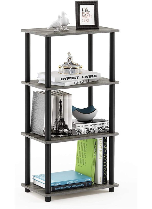 STAR WORK 4 Layer Tier Stand Shelf Rack Organizer TurnNTube End Table Corner Display Rack Hallway Living Room Metal Easy Assembly Space Saving Industrial Rectangle 4