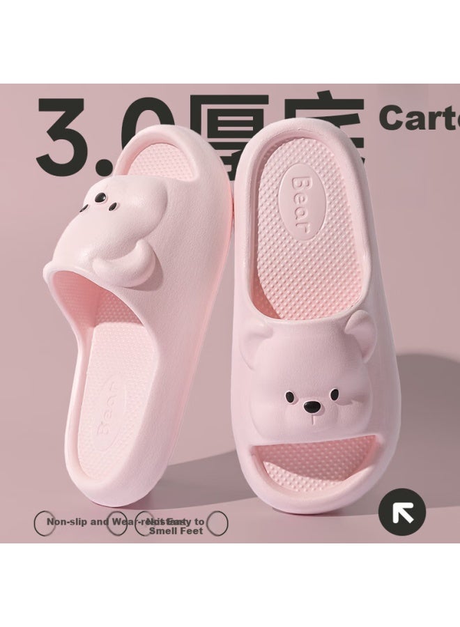 She enjoys Sheen Cartoon Parent-child Indoor Bathroom Shower Slippers Tg330 Pink Size 34/35 - Image 1