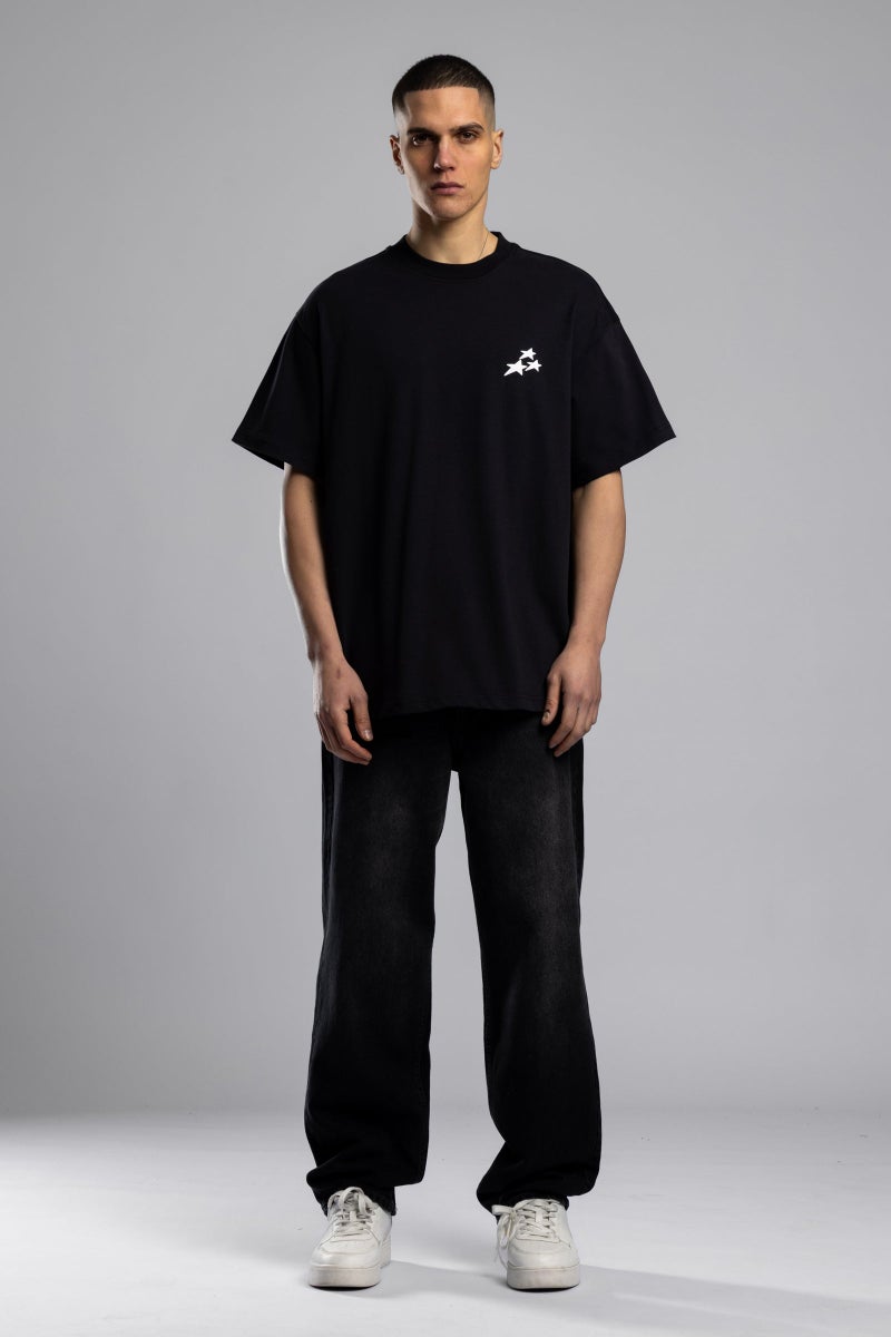 كاتش تيشيرت كبير الحجم مطبوع بنقوش بارزة - Image 1