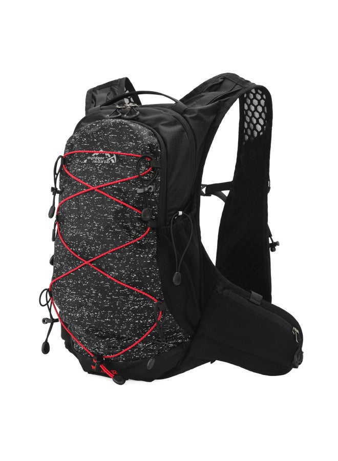 Inoxto Eagle 12l Outdoor Backpack - Multifunctional Casual Hiking Travel Cycling Off-road Double Shoulder Bag 576 Black - Image 1