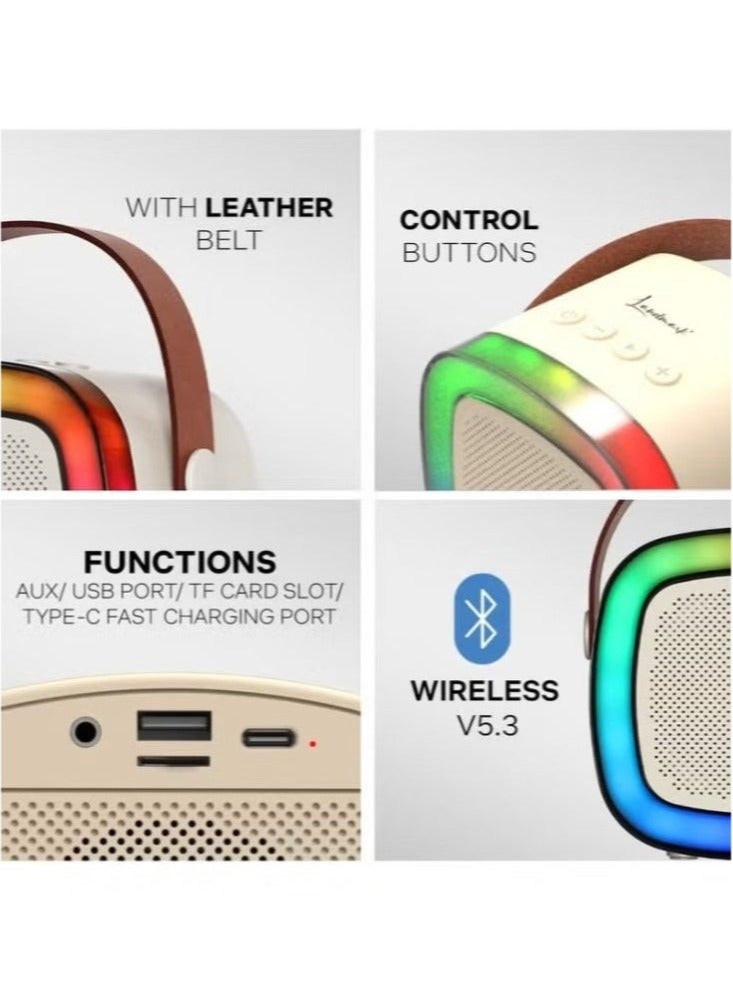 Bluetooth Speaker with 10W RMS Stereo Sound Wireless Mice with 3 Voice Converter RGB Lights 8Hrs Non-Stop Music Multi Compatibility Modes  - Image 2