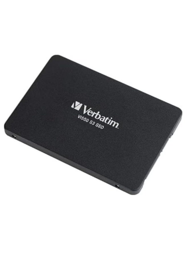 VERBATIM قرص صلب داخلي Verbatim Vi550 S3 SSD بسعة تخزين 1 تيرابايت، قرص صلب بحجم 2.5 بوصة بواجهة SATA III وتقنية NAND ثلاثية الأبعاد، أسود - Image 3