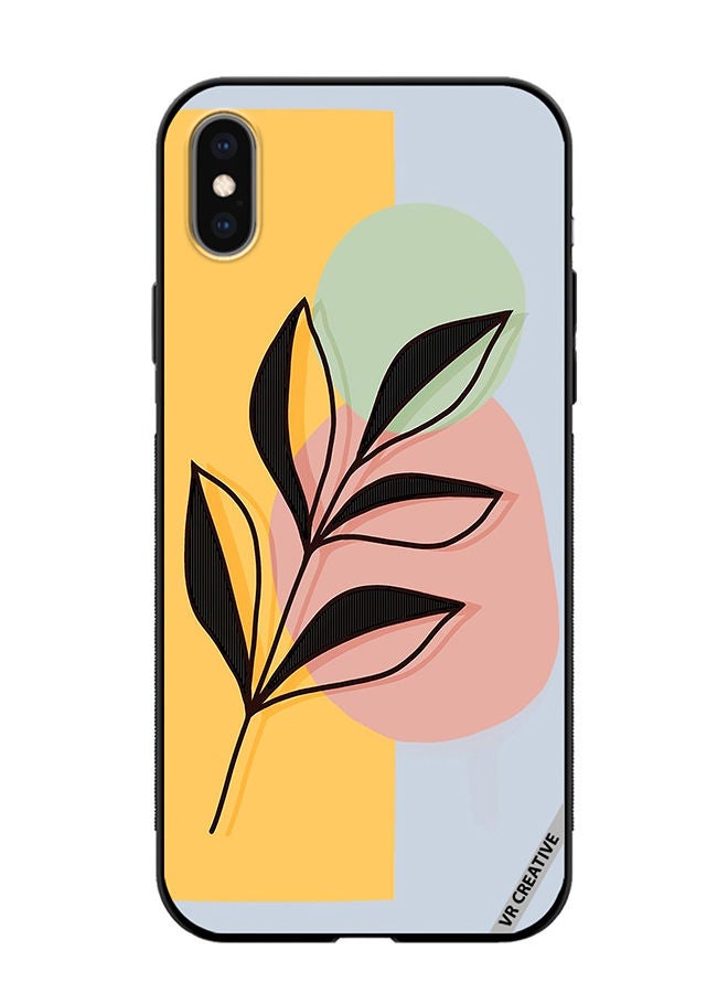 VR CREATIVE Protective Case Cover For Apple iPhone X/XS Abstract Shapes And Floral Design Multicolour - Image 1