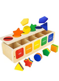 Wooden Shape Sorting Box Shape Matching Game Montessori Toys Learning Toys Early Development Educational Toy For Kids
