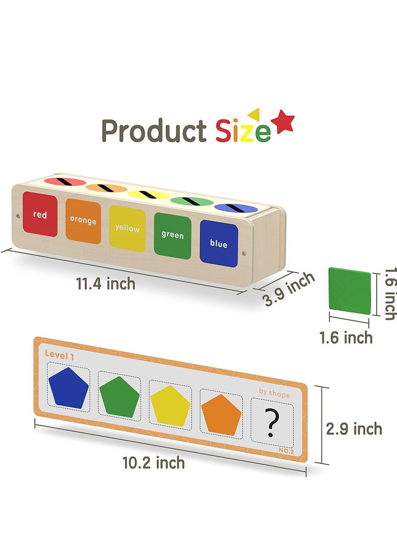 Generic - Wooden Shape Sorting Box Shape Matching Game Montessori Toys Learning Toys Early Development Educational Toy For Kids - Image 1