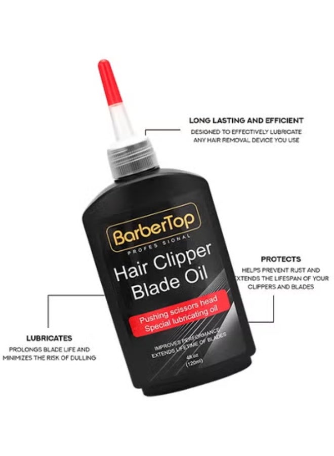 BarberTop Hair Clipper Blade Oil, 4 oz Lubricant For Clippers & Trimmers, Rust Prevention & Blade Care, Enhances Performance & Longevity, For Clippers, Trimmers, Groomers, Rust Prevention - Image 4
