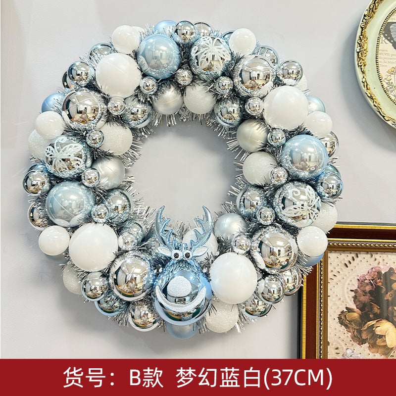Christmas Decorations Christmas Wreath Door Pendants El Shopping Mall Layout Wall Window Rattan Wreath - Image 4