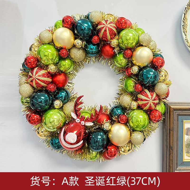 Christmas Decorations Christmas Wreath Door Pendants El Shopping Mall Layout Wall Window Rattan Wreath - Image 5