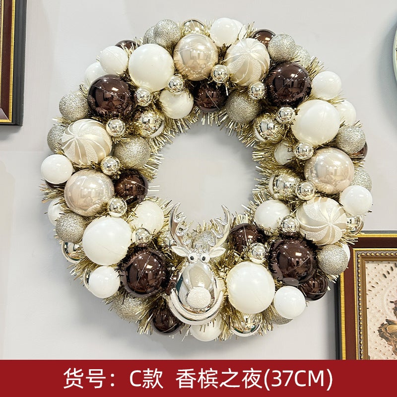 Christmas Decorations Christmas Wreath Door Pendants El Shopping Mall Layout Wall Window Rattan Wreath - Image 3