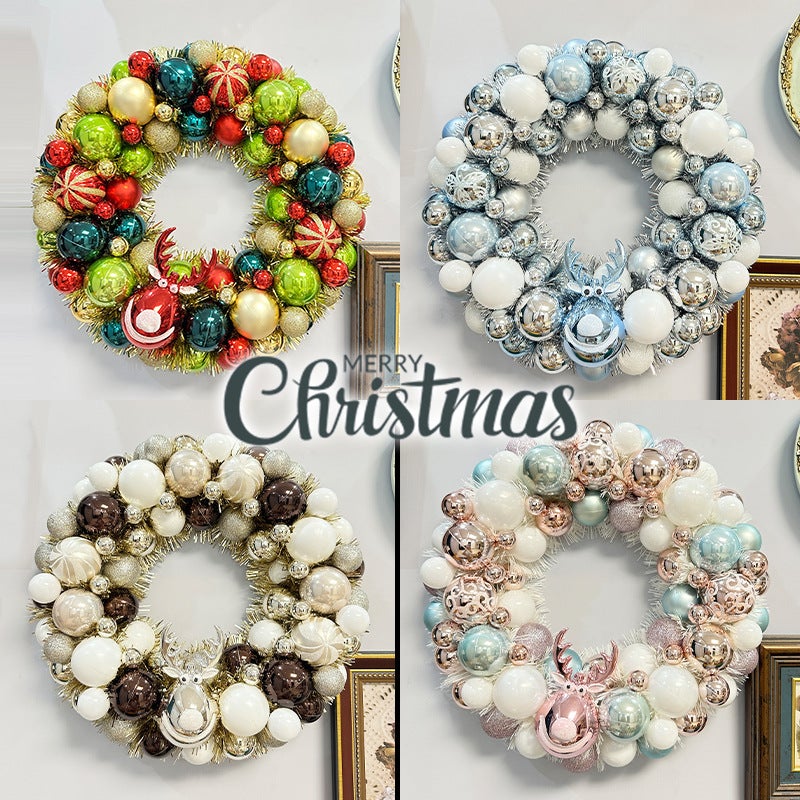 Christmas Decorations Christmas Wreath Door Pendants El Shopping Mall Layout Wall Window Rattan Wreath - Image 2