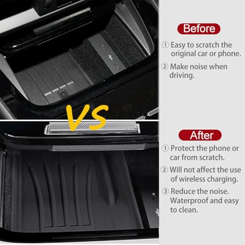 Speechn for Porsche Cayenne Center Console Cover, Silicone Center Console Protector Film for Porsche Cayenne Accessories 2024 (for Cayenne 2024 Black) - Image 3
