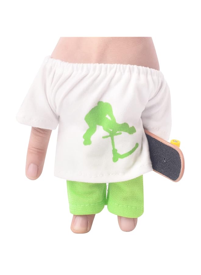 مجموعة ألعاب أصابع صغيرة مكونة من 18 قطعة، ألواح تزلج أصابع للأطفال، دراجات أصابع صغيرة، لوح تأرجح صغير مع عجلات وأدوات بديلة، حركة أطراف الأصابع، هدايا حفلات للأطفال من سن 6 سنوات فما فوق - Image 3